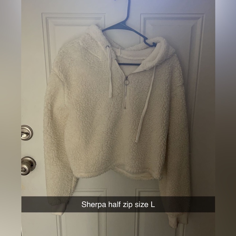 Sherpa crop sweater